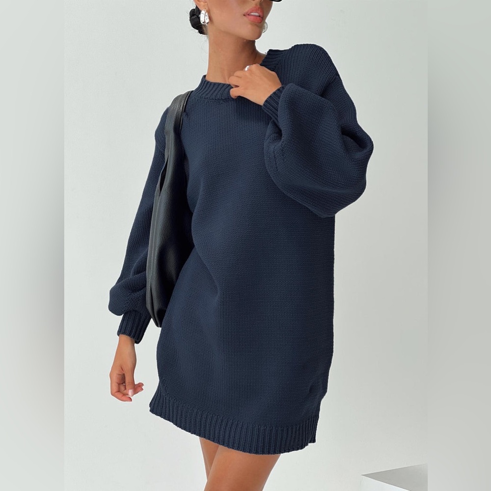 Princess Polly Harmony Balloon Sleeve Knit Mini Dress